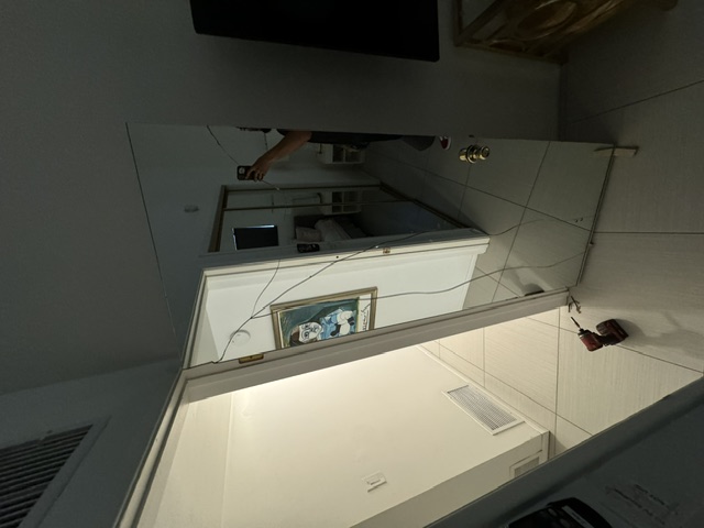 Glass display case door replacement