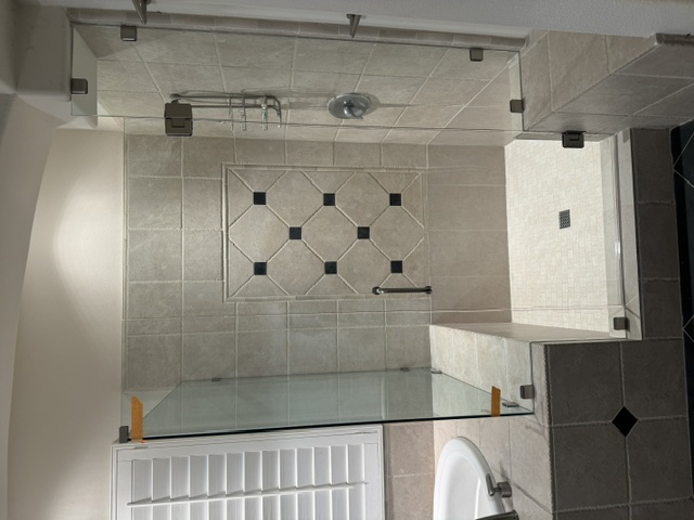 Glass sliding door exterior view