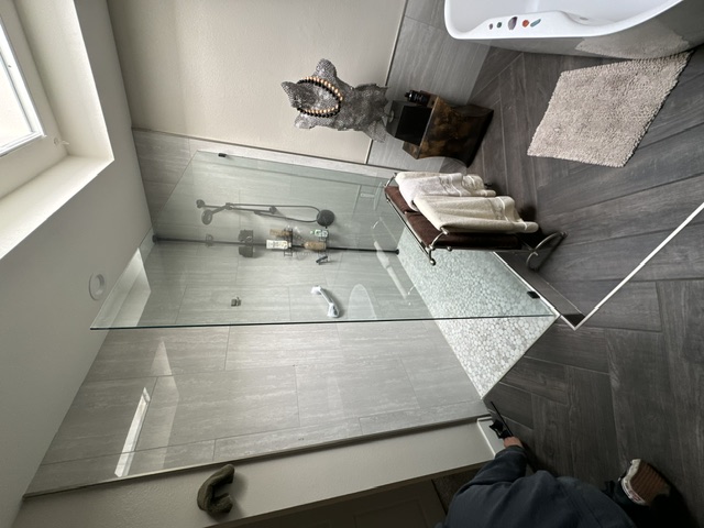Smoked glass dining table top